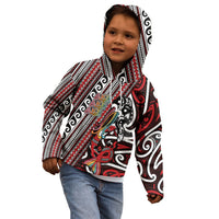 Personalised Maori Language Week Kid Hoodie Ake Ake Ake Tribal Patterns