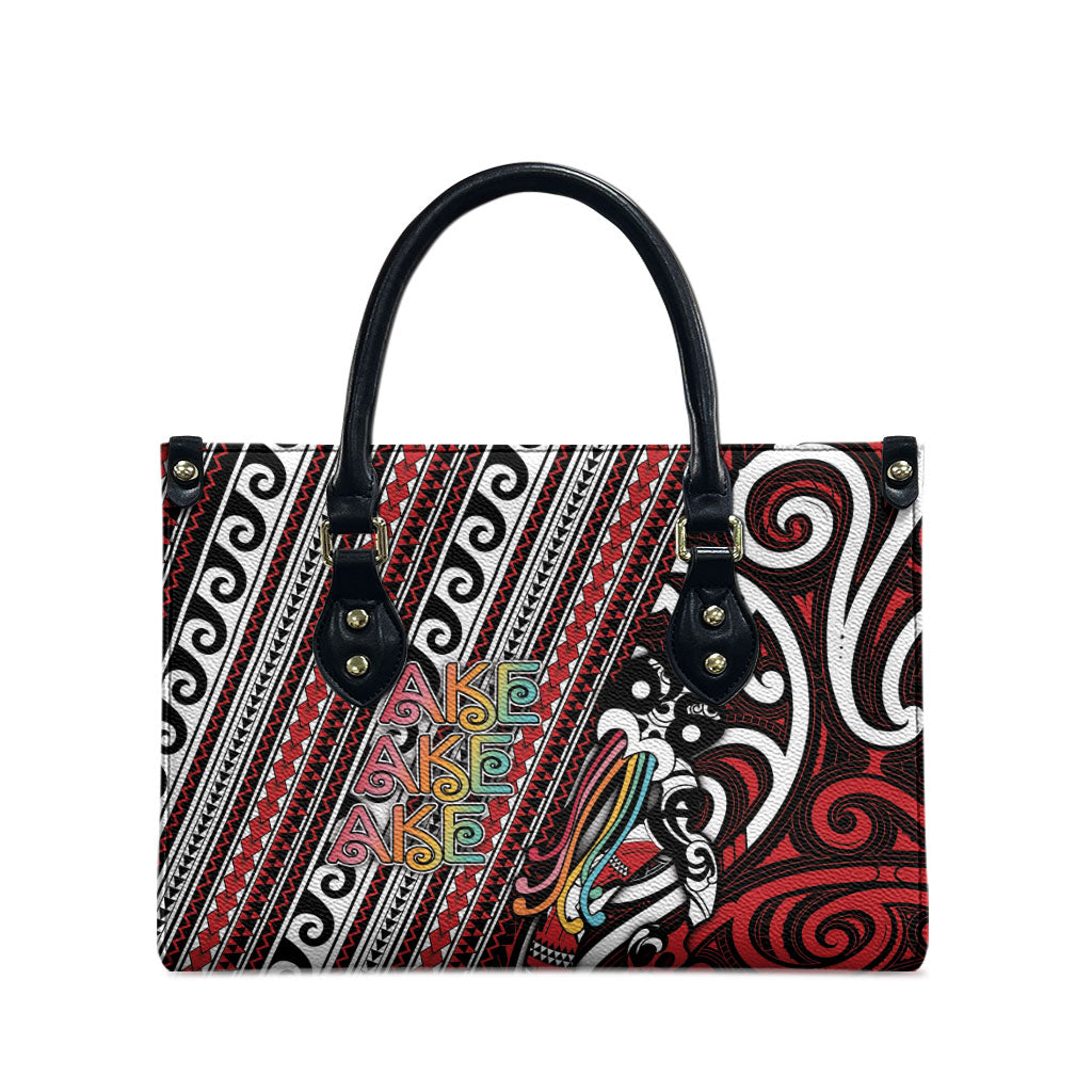 Maori Language Week Leather Bag Ake Ake Ake Tribal Patterns
