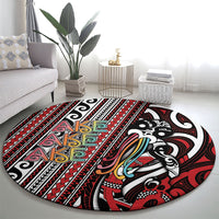 Maori Language Week Round Carpet Ake Ake Ake Tribal Patterns