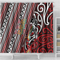 Maori Language Week Shower Curtain Ake Ake Ake Tribal Patterns