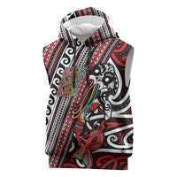 Personalised Maori Language Week Sleeveless Hoodie Ake Ake Ake Tribal Patterns