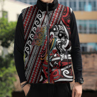 Personalised Maori Language Week Sleeveless Puffer Jacket Ake Ake Ake Tribal Patterns