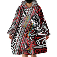 Personalised Maori Language Week Wearable Blanket Hoodie Ake Ake Ake Tribal Patterns