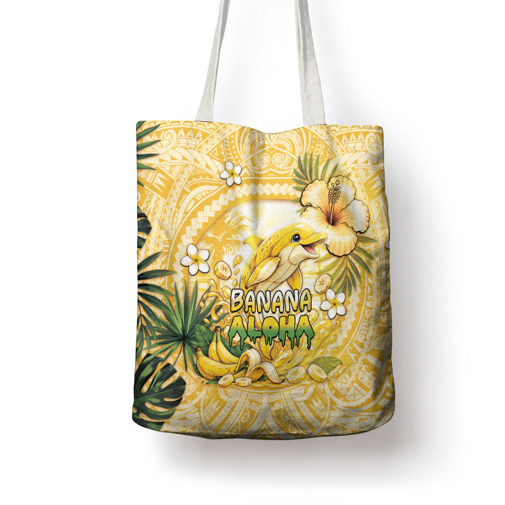 Hawaii Banana Dolphin Tote Bag Cute Cosplay Naiʻa Fish Tribal Patterns DT05 - Polynesian Pride