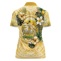 Hawaii Banana Dolphin Women Polo Shirt Cute Cosplay Naiʻa Fish Tribal Patterns DT05 - Polynesian Pride