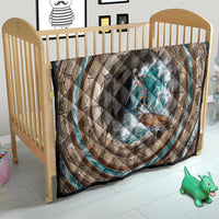 3D Illusion Surfing Skeleton Halloween Quilt Surfboard Bones Ocean Wave Stone Well DT05 - Polynesian Pride