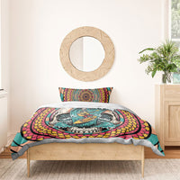 3D Illusion Surfing Skull Aloha Halloween Bedding Set Tropical Guitarist Bones Wave DT05 - Polynesian Pride