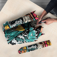 3D Illusion Surfing Skull Aloha Halloween Umbrella Tropical Guitarist Bones Wave DT05 - Polynesian Pride
