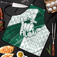Hawaii Volleyball Apron Shaka Aloha Hand DT05 Green - Polynesian Pride