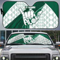 Hawaii Volleyball Auto Sun Shade Shaka Aloha Hand DT05 Green - Polynesian Pride