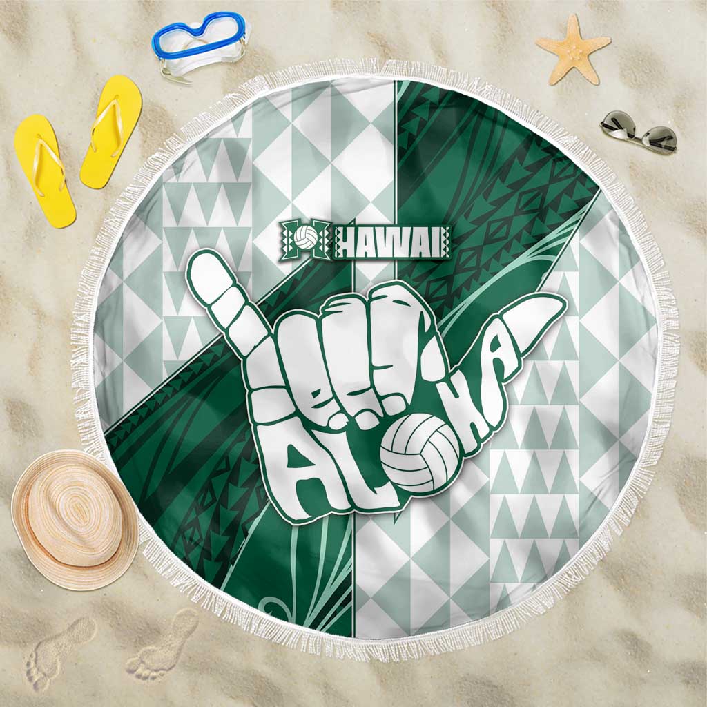Hawaii Volleyball Beach Blanket Shaka Aloha Hand