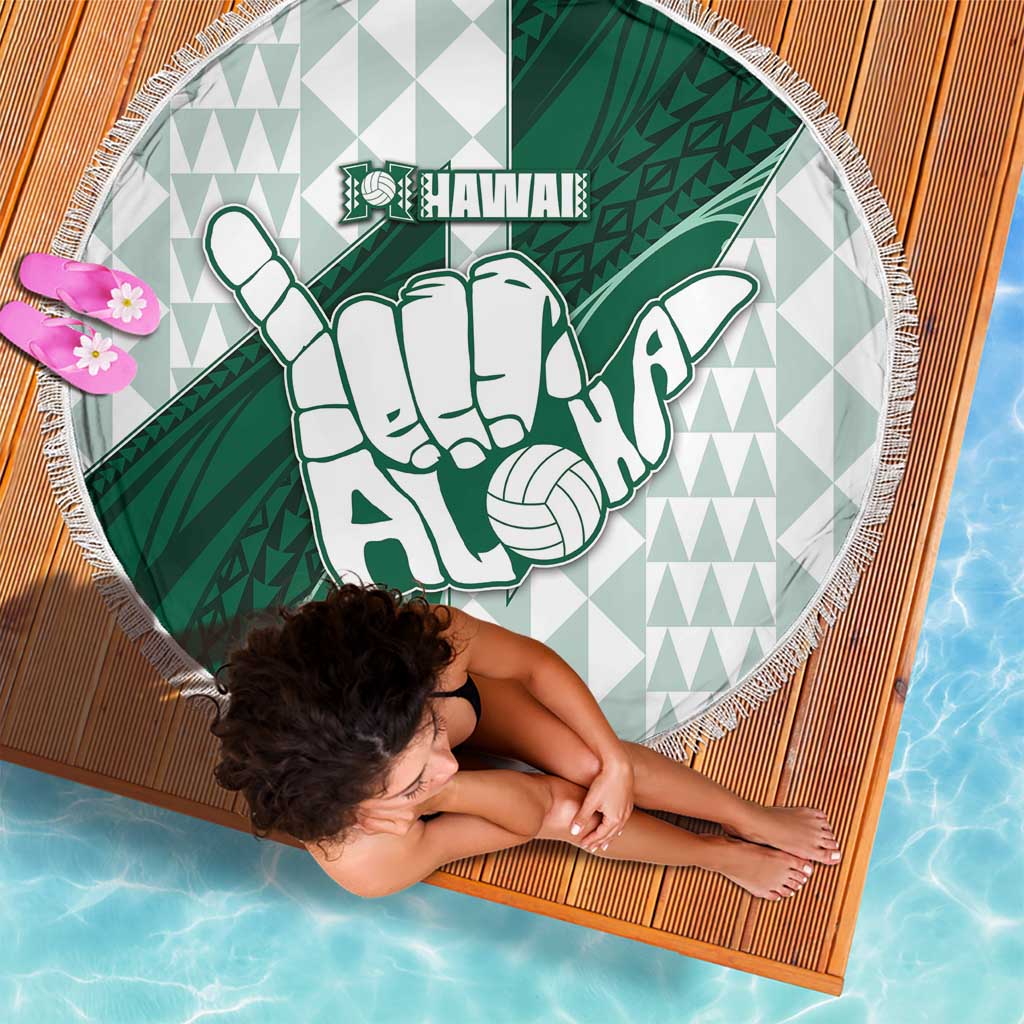 Hawaii Volleyball Beach Blanket Shaka Aloha Hand