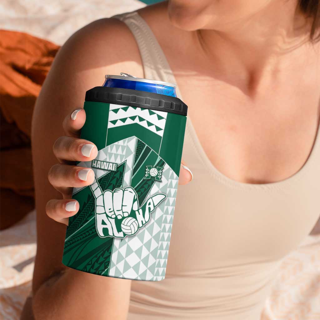 Custom Hawaii Volleyball 4 in 1 Can Cooler Tumbler Shaka Aloha Hand DT05 - Polynesian Pride