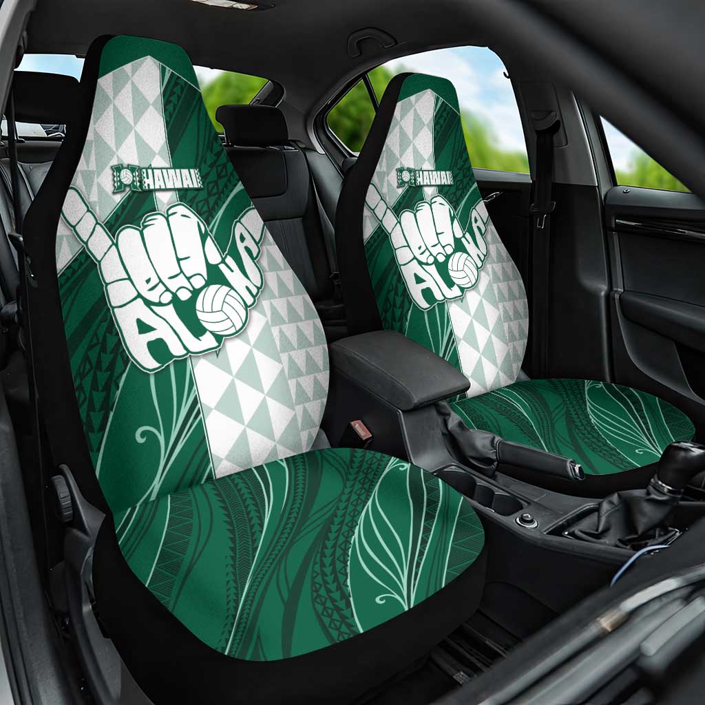 Hawaii Volleyball Car Seat Cover Shaka Aloha Hand DT05 One Size Green - Polynesian Pride