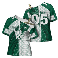 Custom Hawaii Volleyball Cross Shoulder Shirt Shaka Aloha Hand DT05 - Polynesian Pride