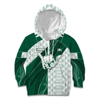 Custom Hawaii Volleyball Kid Hoodie Shaka Aloha Hand DT05 Hoodie Green - Polynesian Pride