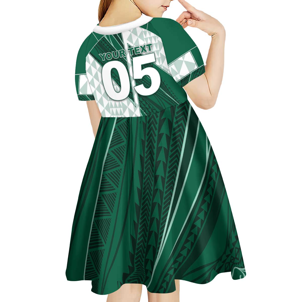 Custom Hawaii Volleyball Kid Short Sleeve Dress Shaka Aloha Hand DT05 - Polynesian Pride