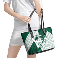 Hawaii Volleyball Leather Tote Bag Shaka Aloha Hand DT05 - Polynesian Pride