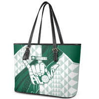 Hawaii Volleyball Leather Tote Bag Shaka Aloha Hand DT05 - Polynesian Pride