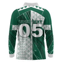 Custom Hawaii Volleyball Long Sleeve Polo Shirt Shaka Aloha Hand DT05 - Polynesian Pride