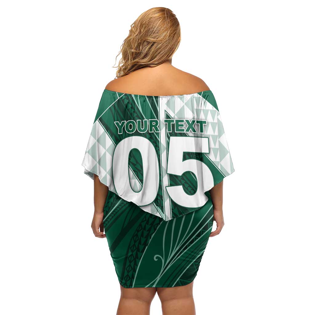 Custom Hawaii Volleyball Off Shoulder Short Dress Shaka Aloha Hand