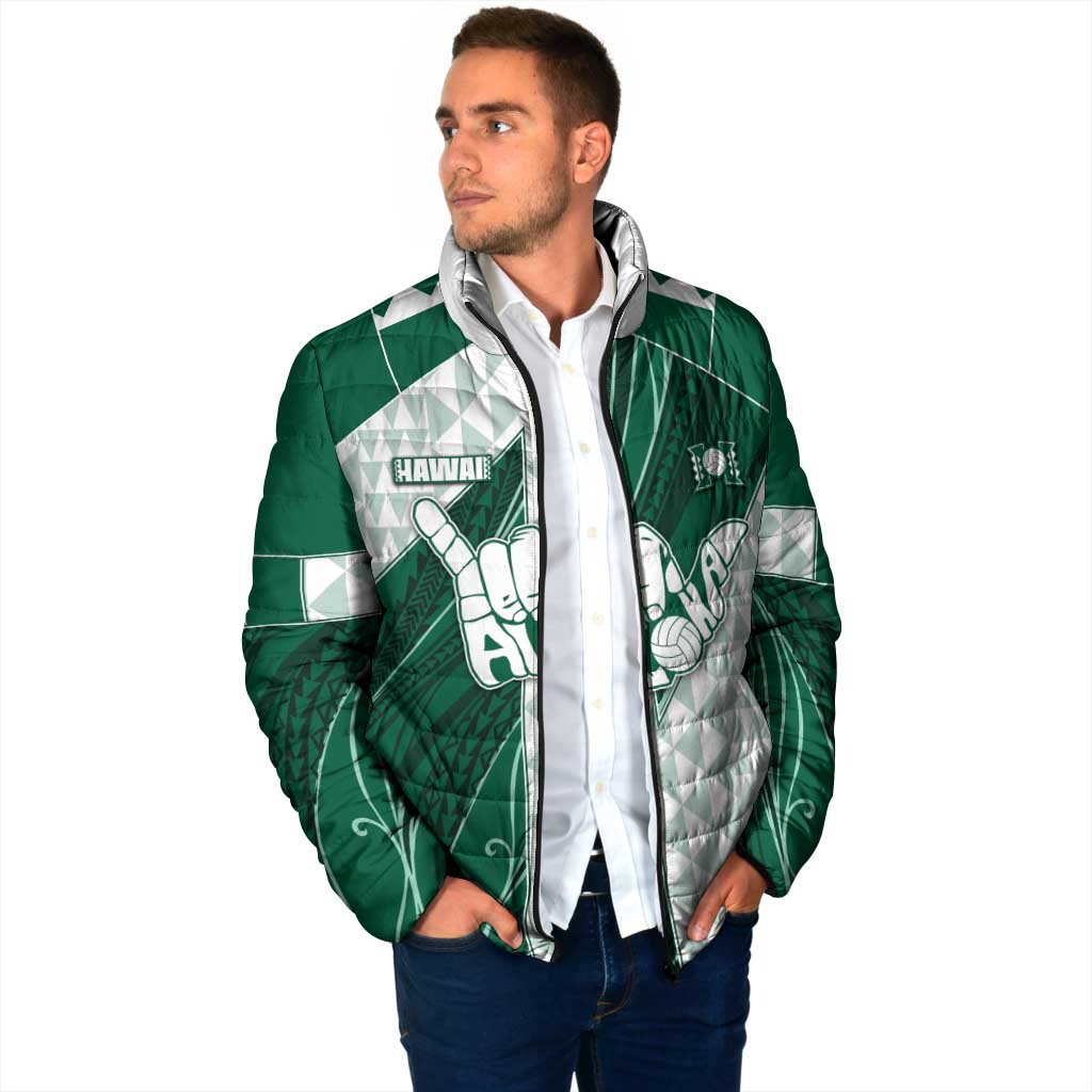 Custom Hawaii Volleyball Padded Jacket Shaka Aloha Hand DT05 - Polynesian Pride