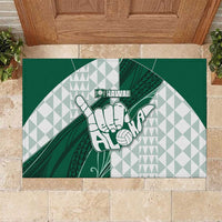 Hawaii Volleyball Rubber Doormat Shaka Aloha Hand