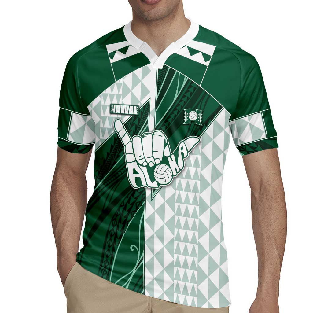 Custom Hawaii Volleyball Rugby Jersey Shaka Aloha Hand DT05 - Polynesian Pride
