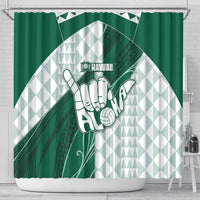 Hawaii Volleyball Shower Curtain Shaka Aloha Hand DT05 - Polynesian Pride