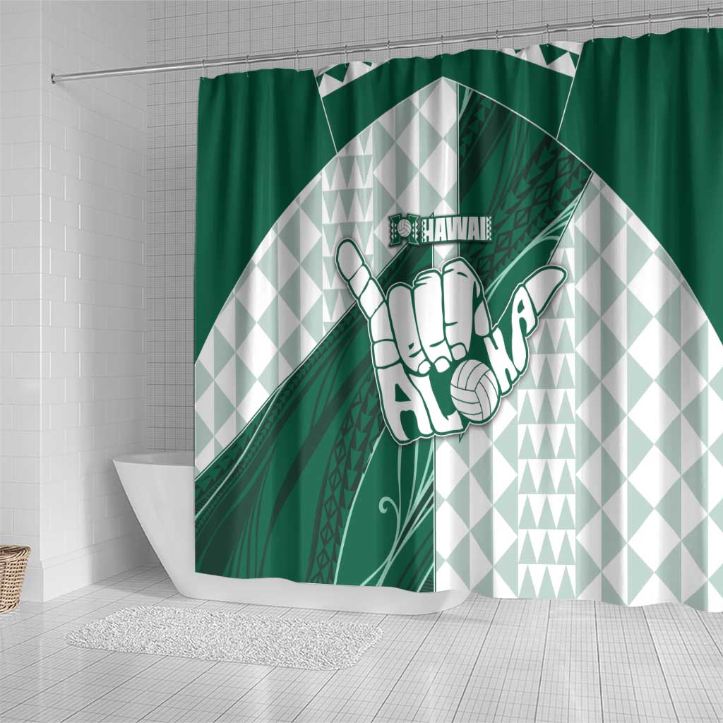 Hawaii Volleyball Shower Curtain Shaka Aloha Hand DT05 - Polynesian Pride