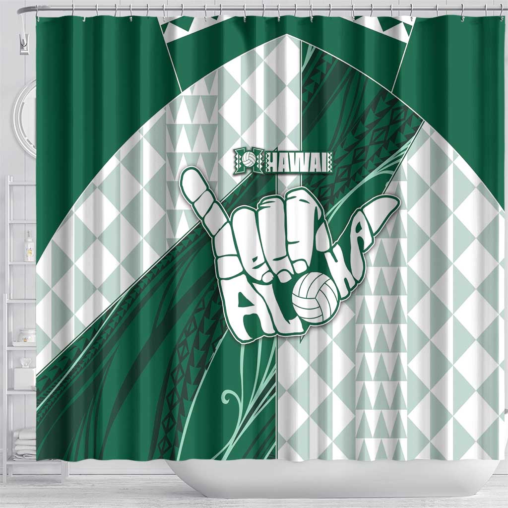 Hawaii Volleyball Shower Curtain Shaka Aloha Hand DT05 - Polynesian Pride