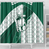Hawaii Volleyball Shower Curtain Shaka Aloha Hand DT05 - Polynesian Pride