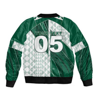 Custom Hawaii Volleyball Sleeve Zip Bomber Jacket Shaka Aloha Hand DT05 - Polynesian Pride