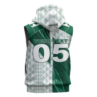 Custom Hawaii Volleyball Sleeveless Hoodie Shaka Aloha Hand