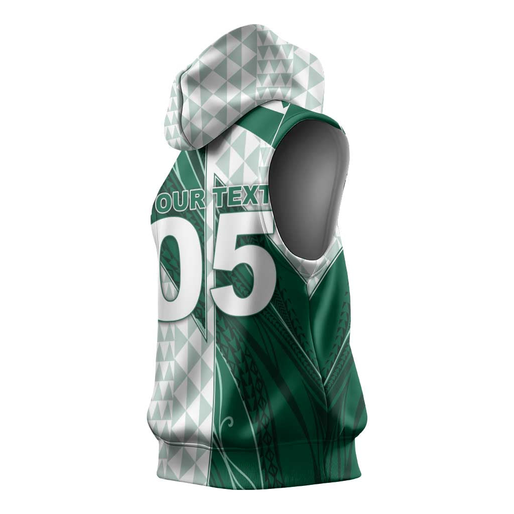 Custom Hawaii Volleyball Sleeveless Hoodie Shaka Aloha Hand