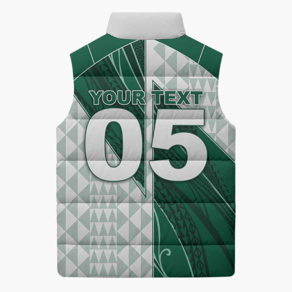 Custom Hawaii Volleyball Sleeveless Puffer Jacket Shaka Aloha Hand DT05 - Polynesian Pride