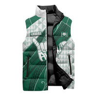 Custom Hawaii Volleyball Sleeveless Puffer Jacket Shaka Aloha Hand DT05 - Polynesian Pride