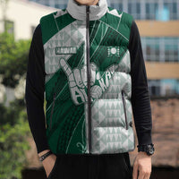 Custom Hawaii Volleyball Sleeveless Puffer Jacket Shaka Aloha Hand DT05 - Polynesian Pride