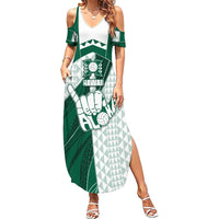 Custom Hawaii Volleyball Summer Maxi Dress Shaka Aloha Hand