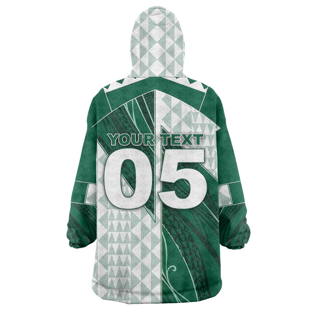 Custom Hawaii Volleyball Wearable Blanket Hoodie Shaka Aloha Hand DT05 - Polynesian Pride