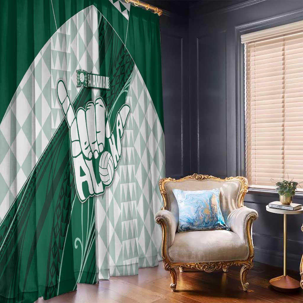 Hawaii Volleyball Window Curtain Shaka Aloha Hand DT05 - Polynesian Pride