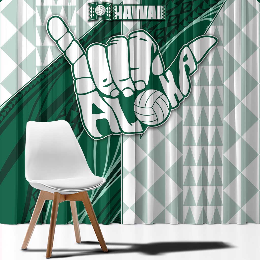 Hawaii Volleyball Window Curtain Shaka Aloha Hand DT05 - Polynesian Pride