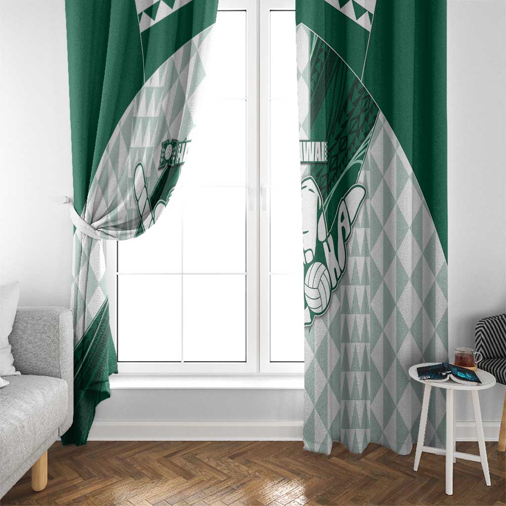 Hawaii Volleyball Window Curtain Shaka Aloha Hand DT05 - Polynesian Pride