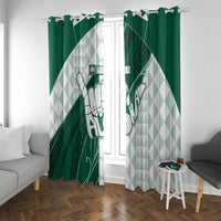 Hawaii Volleyball Window Curtain Shaka Aloha Hand DT05 With Grommets Green - Polynesian Pride