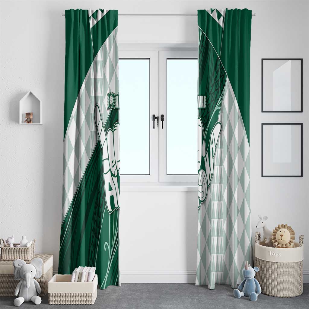 Hawaii Volleyball Window Curtain Shaka Aloha Hand DT05 - Polynesian Pride