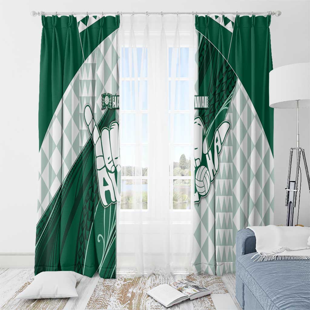 Hawaii Volleyball Window Curtain Shaka Aloha Hand DT05 - Polynesian Pride
