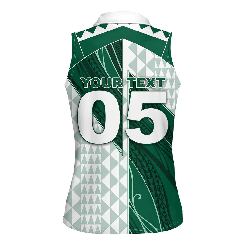 Custom Hawaii Volleyball Women Sleeveless Polo Shirt Shaka Aloha Hand DT05 - Polynesian Pride