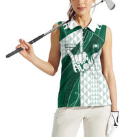 Custom Hawaii Volleyball Women Sleeveless Polo Shirt Shaka Aloha Hand DT05 - Polynesian Pride