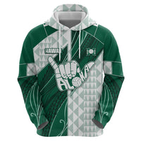 Custom Hawaii Volleyball Zip Hoodie Shaka Aloha Hand DT05 - Polynesian Pride