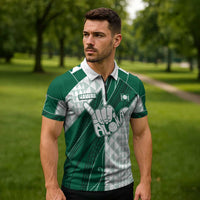 Custom Hawaii Volleyball Zipper Polo Shirt Shaka Aloha Hand DT05 - Polynesian Pride